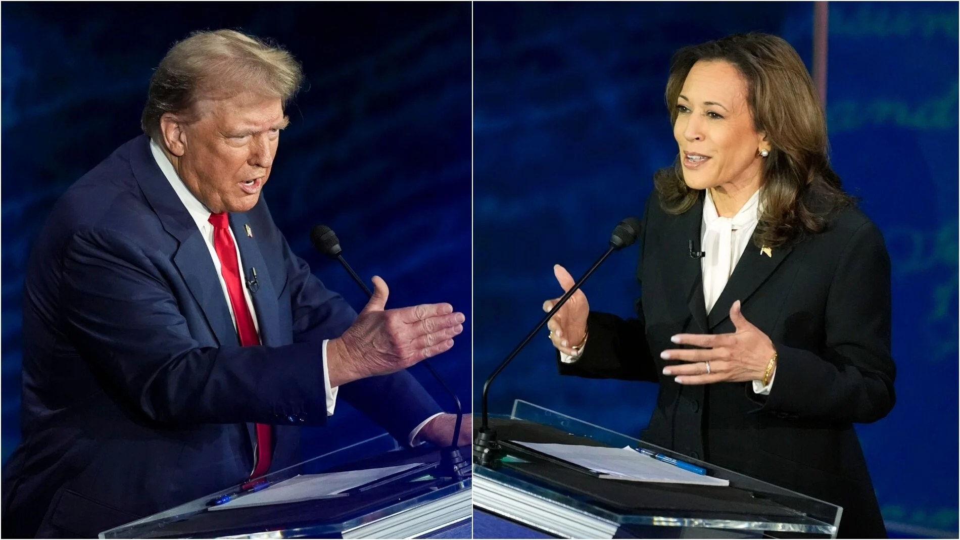 Trump ofreció una rueda de prensa en Los Ángeles tras un debate con Kamala Harris